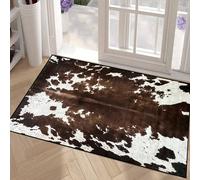 1 pièce Paillasson avec texture de peau d'animal, style rustique, tapis intérieur/extérieur antidérapant, lavable en machine, résistant à la décoloration, absorbant l'eau et séchage rapide. Convient p