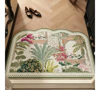 1 pièce Paillasson imprimé arbre de forêt rustique, tapis d'entrée antidérapant et anti-salissure, tapis de bienvenue style ferme et bois, convient pour la décoration intérieure et extérieure de la ma