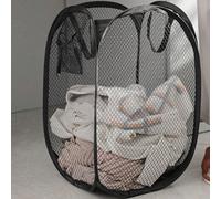 1 pièce Panier à linge ménager, rangement de jouets, rangement de linge, panier à linge en filet tissé Love Saint-Valentin Blanc,rose,noirPolyester