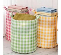 1 pièce Panier à linge pliable grande capacité, bac de rangement pour vêtements, jouets et articles divers à motif à carreaux 3 couleurs, multifonctionnel pour usage domestique L,XLCarreauPolyester
