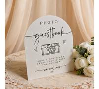 1 pièce Panneau de livre d'invités en acrylique, Prenez une photo et laissez une bénédiction, Convient pour mariage, douche nuptiale, décoration de fête d'anniversaire PMMA