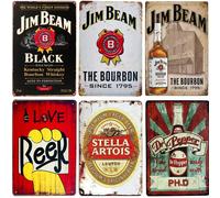 1 pièce, Panneau métallique vintage Boire du whisky bière (8 po x 12 po/20 cm* 30 cm), plaque métallique vintage oeuvre d'art bière, affiches, restaurants, bars à la maison, garages, cafés, bars pour 