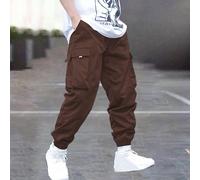 1 pièce Pantalon cargo décontracté multi-poches pour garçons adolescents, entraînement en extérieur, printemps été automne hiver 8Y,9Y,10Y,14Y,12Y,16YgraphiquePolyester