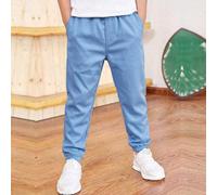1 pièce Pantalon de jogging décontracté pour sport et entraînement en extérieur pour garçon préadolescent, printemps, été, automne, saison de la rentrée scolaire 8Y,10Y,14Y,12Y,16YUnicolorePolyester