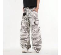 1 pièce Pantalon jean homme ample à jambes larges, style casual à poches multiples, marque de mode Justice Brother, motif camouflage urbain L,M,S,XL,XS,XXL,XXXLgraphiqueJean