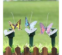 1 Pièce Papillons/Oiseaux Dansants, Solaires ou Alimentés par Batterie, Décoration de Jardin Domestique (Papillon Solaire)