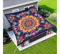 1 pièce Parasol de style bohème avec motif mandala - Parasol léger en polyester, convient pour la plage, le camping, le jardin et les pique-niques - Protection solaire pour l'aventure en plein air (po
