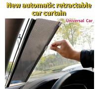 1 pièce Pare-soleil enroulable pour voiture, rideau de fenêtre de voiture rétractable automatiquement à isolation thermique Noir-40cm*125cm,Noir-45cm*125cm,Argent-50cm*125cm,Noir - 40 cm x 60 cm,Noir