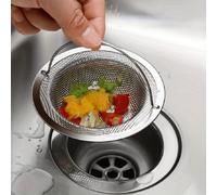1 pièce Passoire d'évier en acier inoxydable, capteur de déchets alimentaires pour évier de cuisine, baignoire/douche, drain de jardin/garage. Panier-filtre de drain d'évier, protecteur de drain d'évi