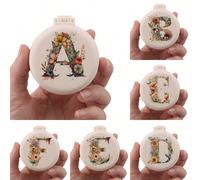 1 pièce Peigne mini exclusif de mariage floral avec 26 lettres mignon, peigne mini compact et portable avec coussin d'air pliable pour massage, miroir intégré, essentiel pour les voyages et le camping