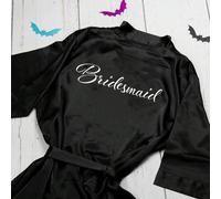 1 pièce Peignoir avec lettre dorée, peignoir avec initiale pour mariée et demoiselle d'honneur, tenue de préparation pour la fête de mariage, accessoire pour cérémonie et réception de mariage, pyjama