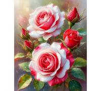 1 pièce Peinture de diamant 5D Rose, Broderie de diamant fait main, Sans cadre, Décoration pour salon et chambre à coucher, Un cadeau pour maman 30*40 sans cadre,20*30 sans cadre,40*50 sans cadrePlant