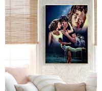 1 pièce Peinture de diamant du film Dirty Dancing, kit d'artisanat de Noël, autocollants, acteur fantaisie, charme douillet, broderie, mosaïque, point de croix, strass 5D, ensembles d'images DIY, déco