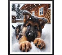 1 pièce Peinture de diamant mignonne de chiot husky 30x40cm, broderie de diamant de chien de neige, décoration de salon et de chambre à coucher, mosaïque de diamant DIY, puzzle pour adultes, idée de c
