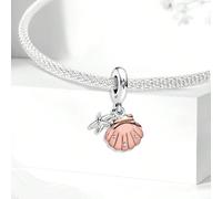 1 pièce Pendentif de Noël Murmure de Perles Zircone Charme Porte-Bonheur Convient aux Bracelets Colliers Perles DIY Création de Bijoux Cadeau pour Ami Taille UniqueCuivre