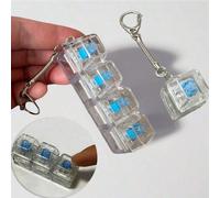 1 pièce Pendentif de touche de clavier anti-stress - options de couleurs multiples, avec porte-clés, convient aux claviers mécaniques - excellent cadeau pour la Saint-Valentin et accessoire de mode 4