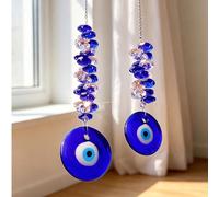 1 pièce Pendentif en cristal en forme d'œil de diable bleu, décoration d'intérieur, décoration de chambre, décoration murale M,SCristal artificiel