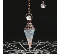 1 Pièce Pendule En Cristal De Guérison De Pendentif De Pierre Précieuse 6 Facettes Pointues De 7 Chakras En Résine Pour Le Spiritualisme,wicca,auscultation Et Équilibrage Taille Uniquepierre