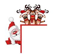 1 pièce Père Noël porte coin décoration bricolage couture créatifs décoration maison décor drôle sur ma porte coin film sur mon coin de porte tellement amusant coin de porte Edn432 (A, taille unique)