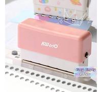 1 pièce Perforeuse portable multi-trous avec 6 trous, conçue avec un réceptacle à déchets et une règle, machine à perforer le papier. Retour à l'école, fournitures scolaires Taille UniqueAcier inoxyda
