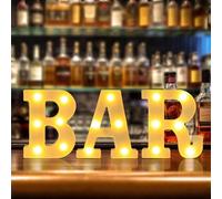 1 pièce Petite lettre blanche 26 Alphabet Lumière LED alimentée par batterie, lettre lumineuse décorative, enseigne lumineuse à LED alimentée par batterie pour fête, bar, veilleuse, décoration de mais