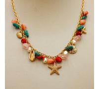 1 pièce pièce Collier de mode océan pour femmes. L'acrylique est bicolore aléatoire, en raison de l'éclairage et de l'angle de la photographie, il peut y avoir une légère différence de couleur entre l
