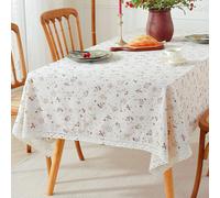 1 pièce pièce Nappe florale pastorale à petits motifs, nappe rectangulaire, décoration avec bordure en dentelle, nappe d'intérieur et d'extérieur, housse de meuble de chevet, décoration de maison quot