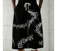 1 pièce pièce Short de survêtement ample pour hommes, imprimé centipède gothique sombre Opium, jambe large, short décontracté, style high street, été L,M,S,XL,XXLAnimal,graphique,Tout ImpriméÉtoffe
