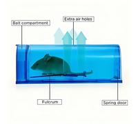 1 pièce Piège à souris sans cruauté - Attrapeur mortel pour une utilisation intérieure et extérieure, sans danger pour les animaux de compagnie comme les chiens et les chats, fabriqué en plastique ble