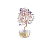 1 pièce pierre naturelle 7 Chakra guérison cristal pierre argent arbre maison bureau chambre Feng Shui décoration de bon augure décor à la maison(Fluorite)