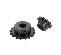 1 pièce Pignon de chaîne à une rangée à 17 dents étagé de la série 10A, en acier au carbone trempé à haute fréquence, avec cannelure et vis de blocage, Trou de 18, Cannelure 6x2.8mm