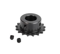 1 pièce Pignon de chaîne à une rangée à 18 dents de la série 04C, fabriqué en acier au carbone trempé à haute fréquence avec vis de blocage, Trou de 16mm