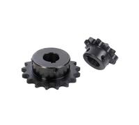 1 pièce Pignon de chaîne à une rangée à 18 dents étagé de la série 08B, en acier au carbone trempé à haute fréquence, avec cannelure et vis de blocage, Trou de 35, Cannelure 10x3.3mm