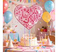 1 pièce Piñata en forme de cœur rose, cœur de conversation pour la Saint-Valentin, fournitures de mariage, cadeau de douche nuptiale, décoration thème amoureux, cœur romantique pour mariages, annivers