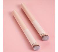 1 pièce Pinceau correcteur mini oblique à tête plate Kabuki, pour couvrir, estomper, fixer, poudrer, liquide, crème et fond de teint. Pinceau de fond de teint, pinceau correcteur, pinceau à blush, pin