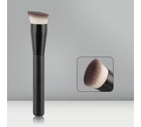 1 pièce Pinceau de fond de teint rond en forme de langue extra fin et large, couverture sans couture, non cakey, poils doux, outil de maquillage Polyamide