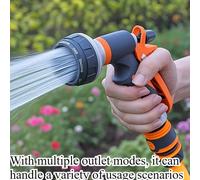 1 pièce Pistolet d'arrosage de jardin haute pression avec buse réglable, polyvalent pour l'arrosage du jardin + le lavage de voiture + le nettoyage de la cour, conception durable et légère, poignée er