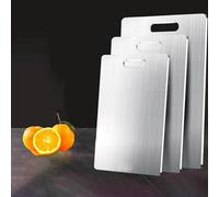 1 Pièce Planche A Decouper En Titane pour Cuisine, Planche À Découper Inox 316, 3MM D’Épaisseur, Planche À Découper Double Face en Métal de Qualité Alimentaire, pour Légumes, Fruits et Viandes(28x39cm