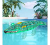 1 pièce Planche de surf gonflable en PVC en forme de crocodile, radeau flottant pour la natation extérieure, toboggan aquatique, flotteur gonflable pour piscine, accessoires de plage, flotteur de pisc