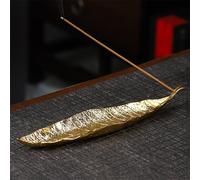 1 pièce plaque support de bâtonnets d'encens en métal de couleur or, argent, bronze et vert, brûleur d'encens pour le Ramadan L,Taille Unique,Feuille Bodhi rouge S,Pêcheur pêchant L,Feuille Bodhi Arge