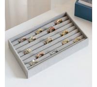 1 Pièce Plateau À Bijoux Multi-grille, Plateau D'affichage De Bague Grise, Étagère Multifonction Pour Boucles D'oreilles Pour La Maison, Cadeau Pour La Saint-valentin Taille UniquePanneau de fibres à 