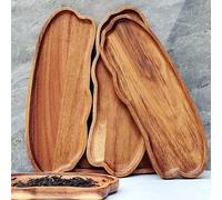 1 pièce Plateau alimentaire en bois massif en forme de nuage, convenant pour le café, le lait, les petits-déjeuners, les thés de l'après-midi, les produits de boulangerie, les collations, etc. Parfait