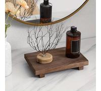 1 pièce Plateau de vanité de salle de bain à texture naturelle, plateau de coiffeuse, plateau d'affichage domestique, plateau de rangement, porte-savon minimaliste, support décoratif pour vase à plant
