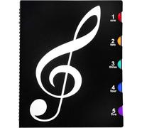 1 Pièce, Pochette Étanche A4 Cahier De Musique À Spirales Trieur Extensible De 20 Feuilles (Peut Contenir 40 Feuilles De Papier) Classeur Multifonctionnel École Bureau