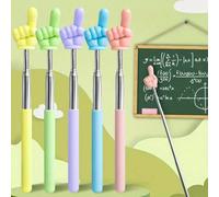 1 pièce Pointeur de lecture réglable en métal pour le doigt, outil de pointage rétractable pour les enseignants, guide de lecture pour tableau noir, piano ou usage domestique, rentrée scolaire 1 rose,