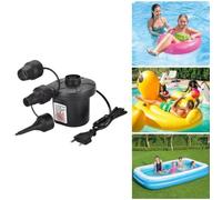 1 pièce-Pompe à air électrique - avec 3 buses - pour gonfler et dégonfler - Noir - pour matelas pneumatiques, piscines gonflables