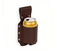 1 pièce Porte-bouteille/Rack PU classique, Sac banane, Manchon pour bouteille de bière, Convient pour les voyages, les activités de plein air et l'utilisation dans le jardin, Sac de taille/sac à bando