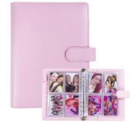 1 pièce Porte-cartes de style coréen format A5 à feuilles mobiles, 25 pages, 4 fentes pour cartes, 200 fentes pour cartes, couverture en PU, pratique pour l'organisation des cartes vert,Blanc,noir,ble
