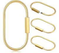 1 pièce Porte-clés à verrou à vis en laiton, clips de porte-clés universels en laiton de style simple. Porte-clés mousqueton pour voiture, accessoires, sacs, école, cadeaux gothiques Y2K pour mère, pè