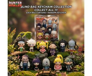1 pièce Porte-clés aveugle officiel - Pendentif personnage en mousse 3D et porte-clés à fermeture éclair pour sac à dos. Accessoire de collection - Gon, Killua, Kurapika, Leorio, Franken, Garu, Tonpa 